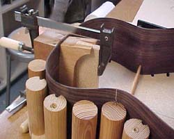 clamp headblock guitar making